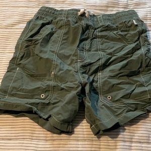 Green cargo shorts